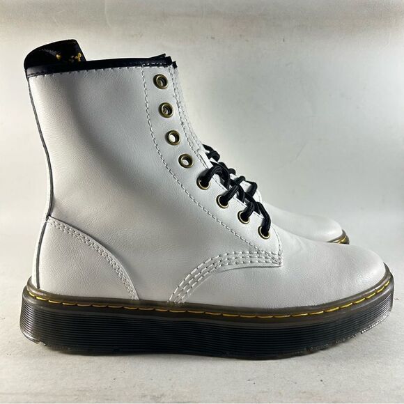 Dr. Martens Zavala Women’s Leather Lace Up Ankle Boots White Size 7 - Picture 1 of 8